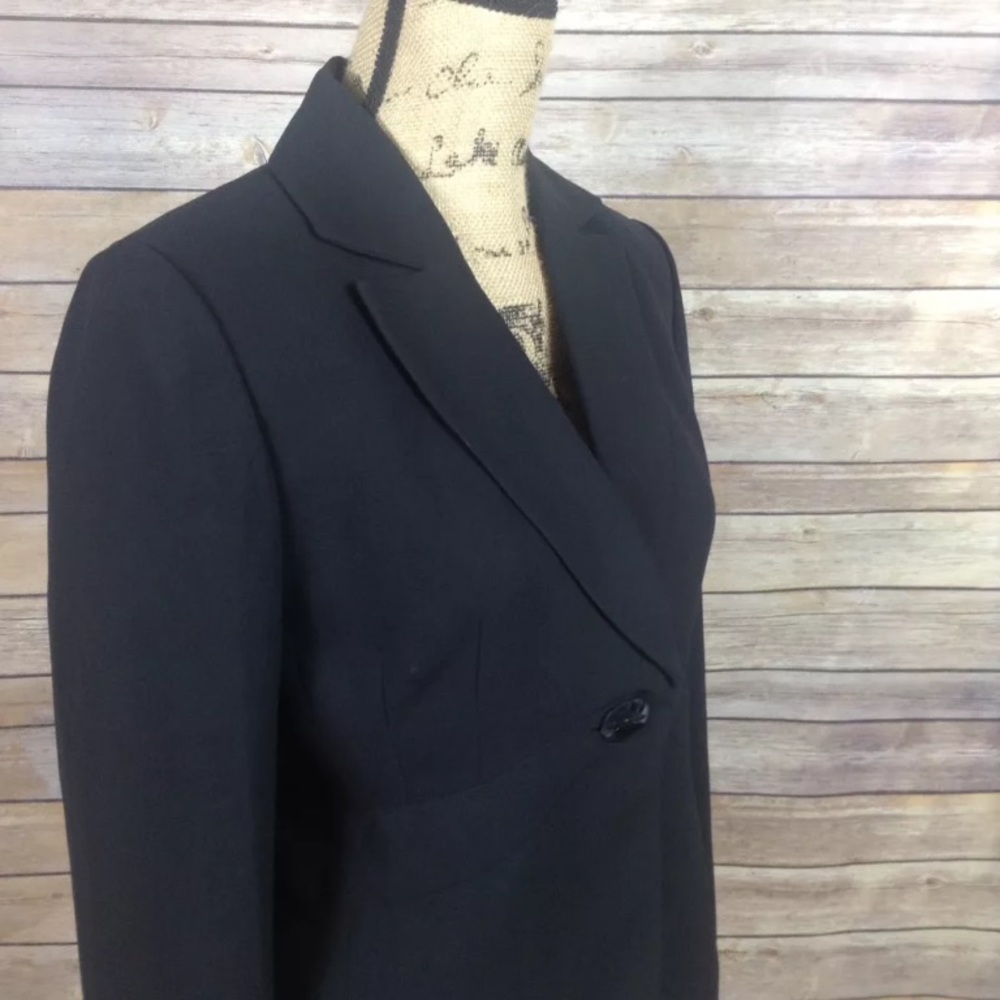 Ann Taylor Loft 4 Solid Black Single Button Blazer - image 3